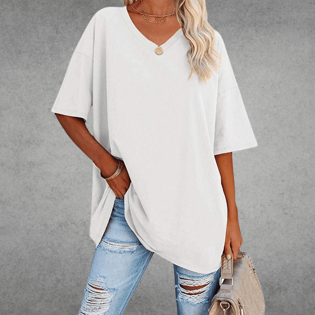 Nikita | Stilfuld Oversized V-Hals Skjorte