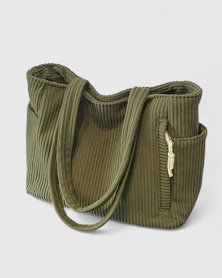 Liorane | Luksuriøs Ribbede Tote Bag med Snore Detalje