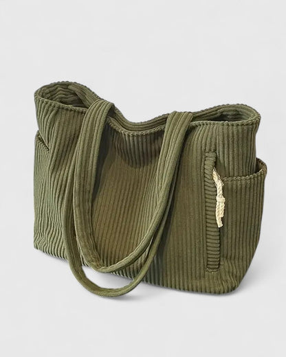 Liorane | Luksuriøs Ribbede Tote Bag med Snore Detalje