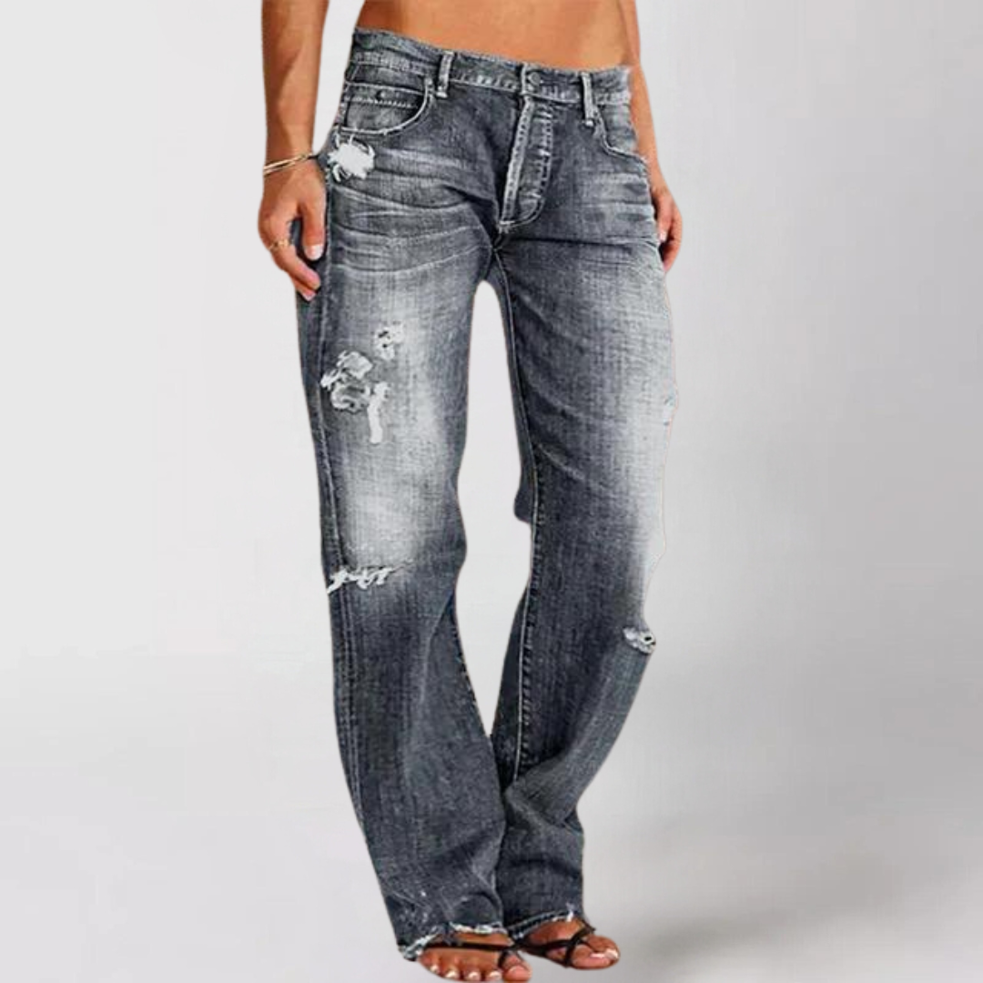 Carol | Afslappede denim jeans med bred ben