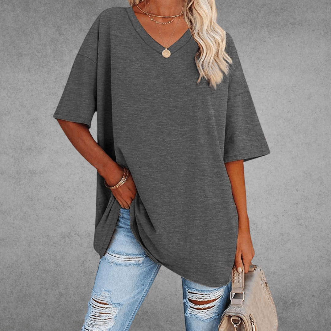 Nikita | Stilfuld Oversized V-Hals Skjorte
