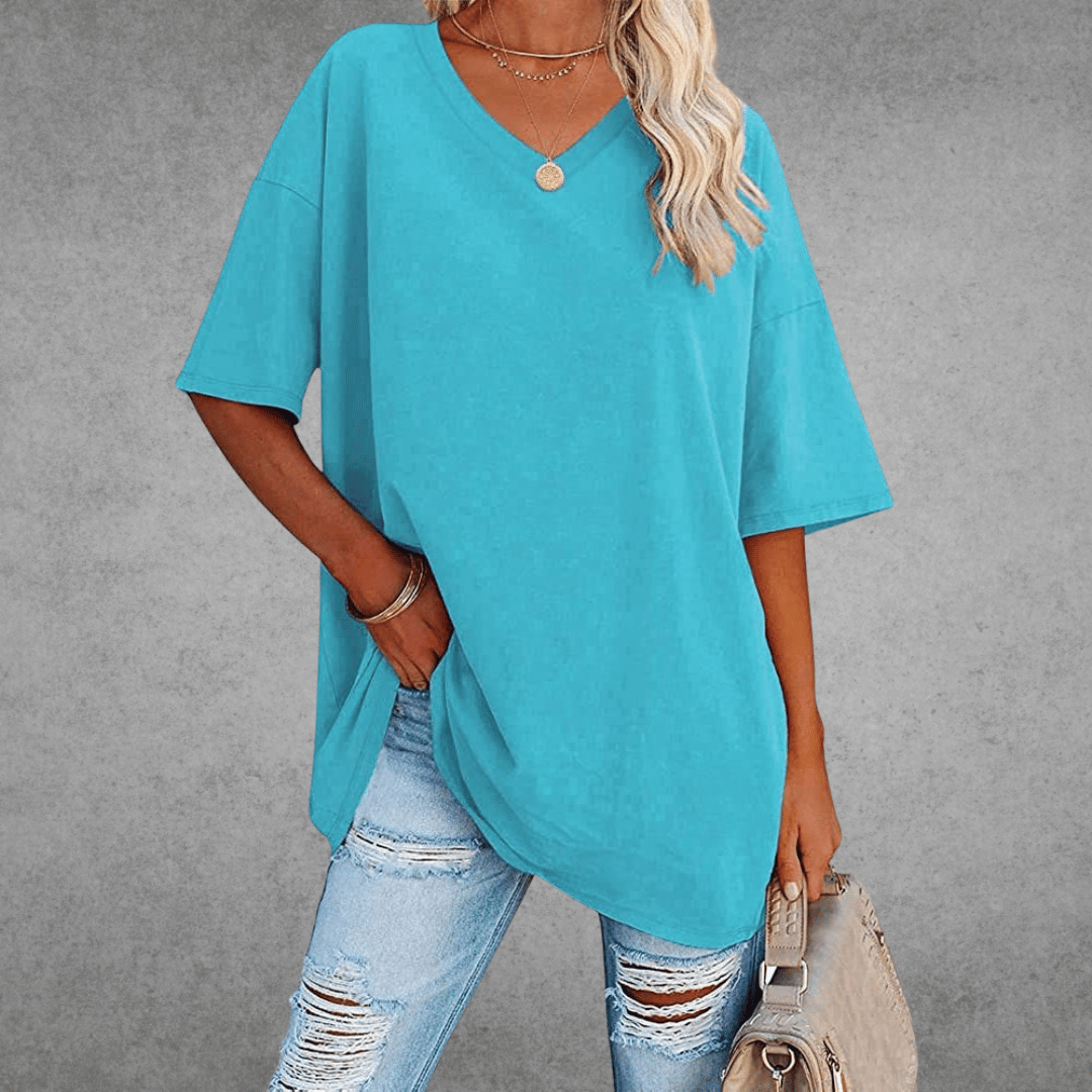 Nikita | Stilfuld Oversized V-Hals Skjorte