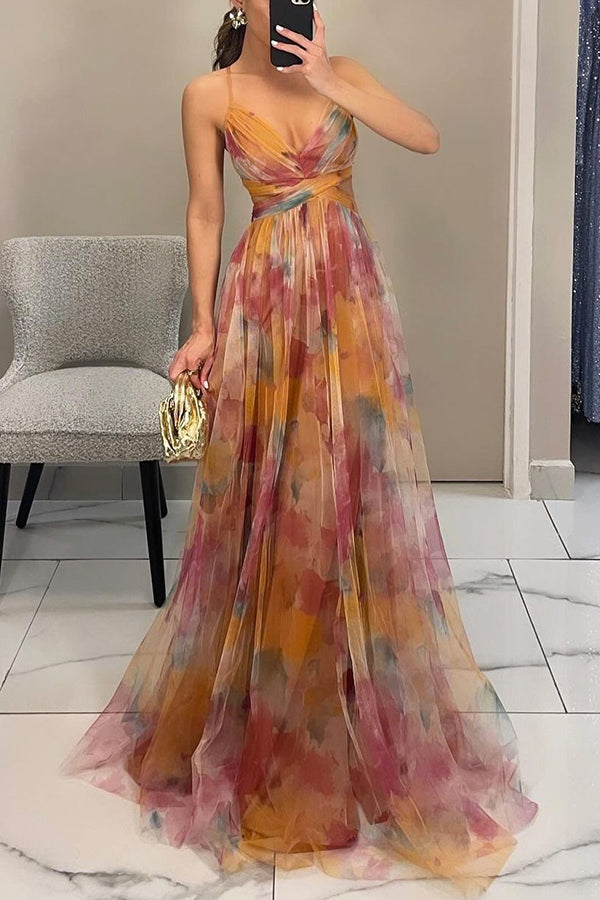 Madeline | Blomstret Maxi Kjole for Ubesværet Elegance
