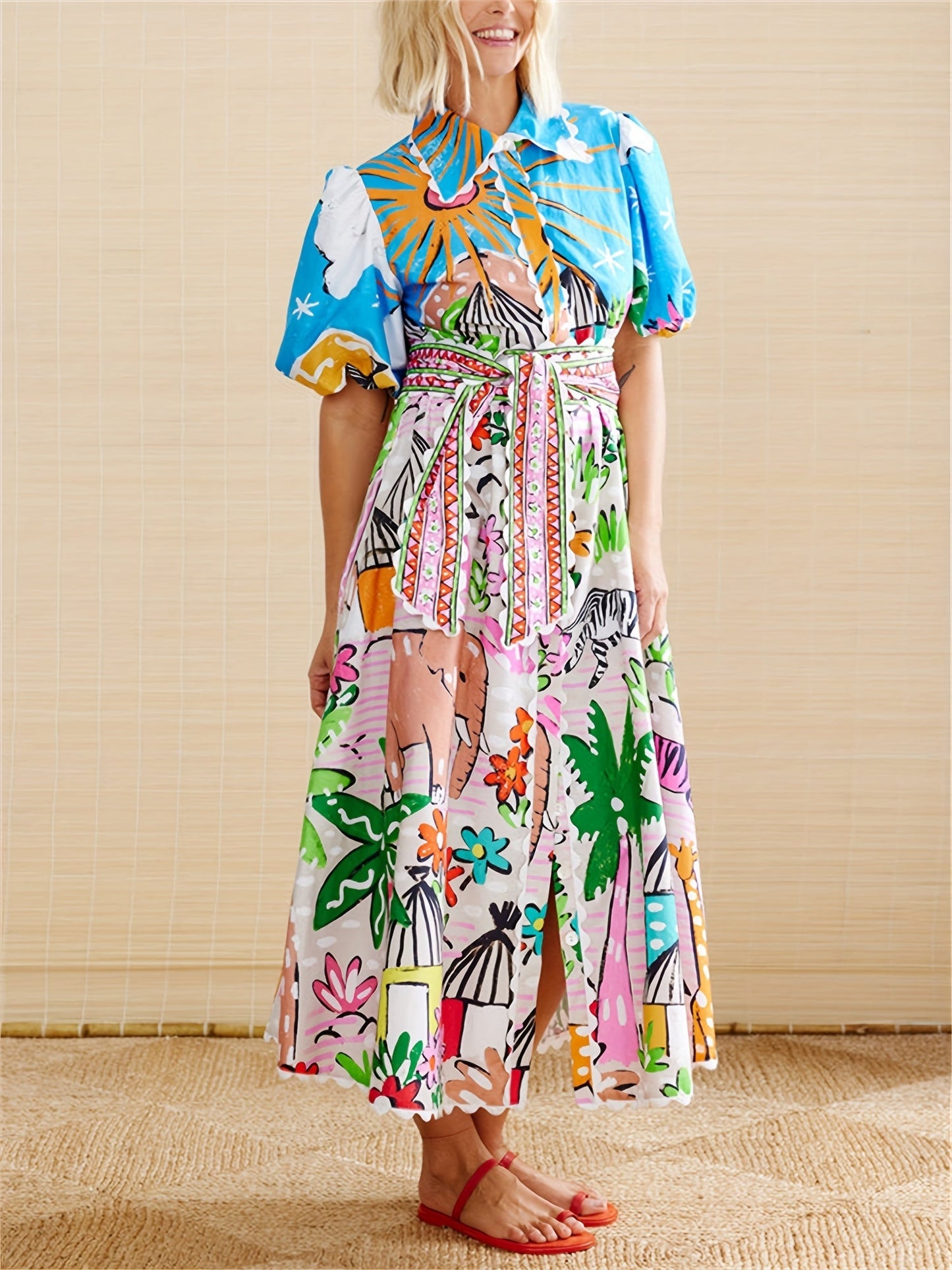 Carolyn | Chic Midi Kjole til Sommer