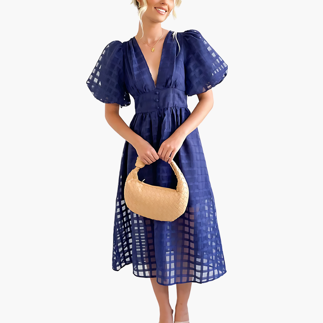 Liliana | Elegant Sommer Midi Kjole til Ubesværet Stil