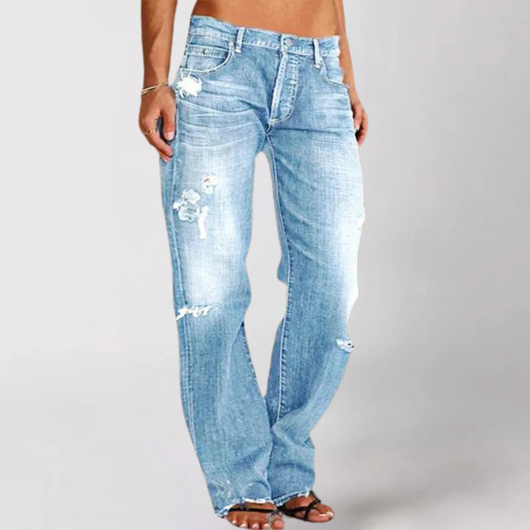 Carol | Afslappede denim jeans med bred ben