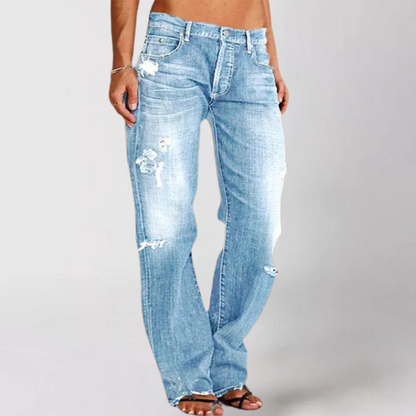 Carol | Afslappede denim jeans med bred ben