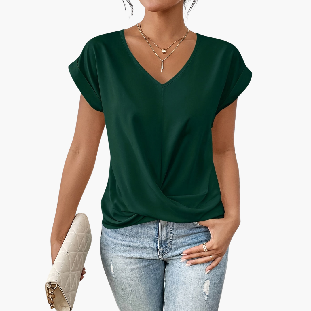Clara | Casual T-shirt med Hjerteudskæring til Kvinder
