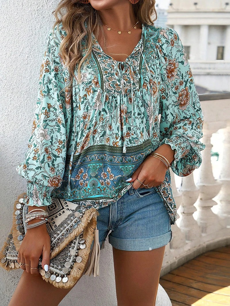 Linda | Stilfuld Sommer Blomstret Top