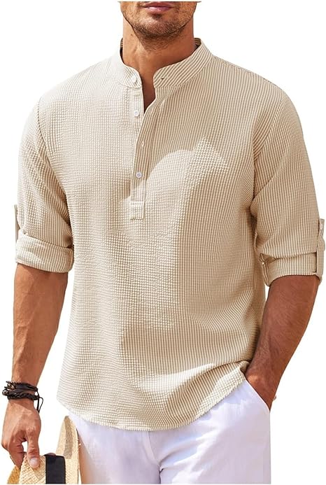 Marvin | Herre Casual Skjorte - Relaxed Fit - Letvægts Bomuld - Alsidig Stil