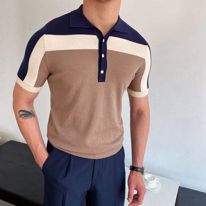 Joe | Herre Farveblok Kortærmet Polo Shirt