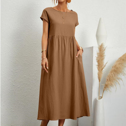 Sylvia | Elegant Afslappet Midi Kjole