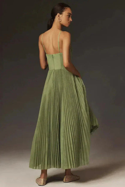 Winnie | Elegant Plisseret Fit & Flare Midi Kjole