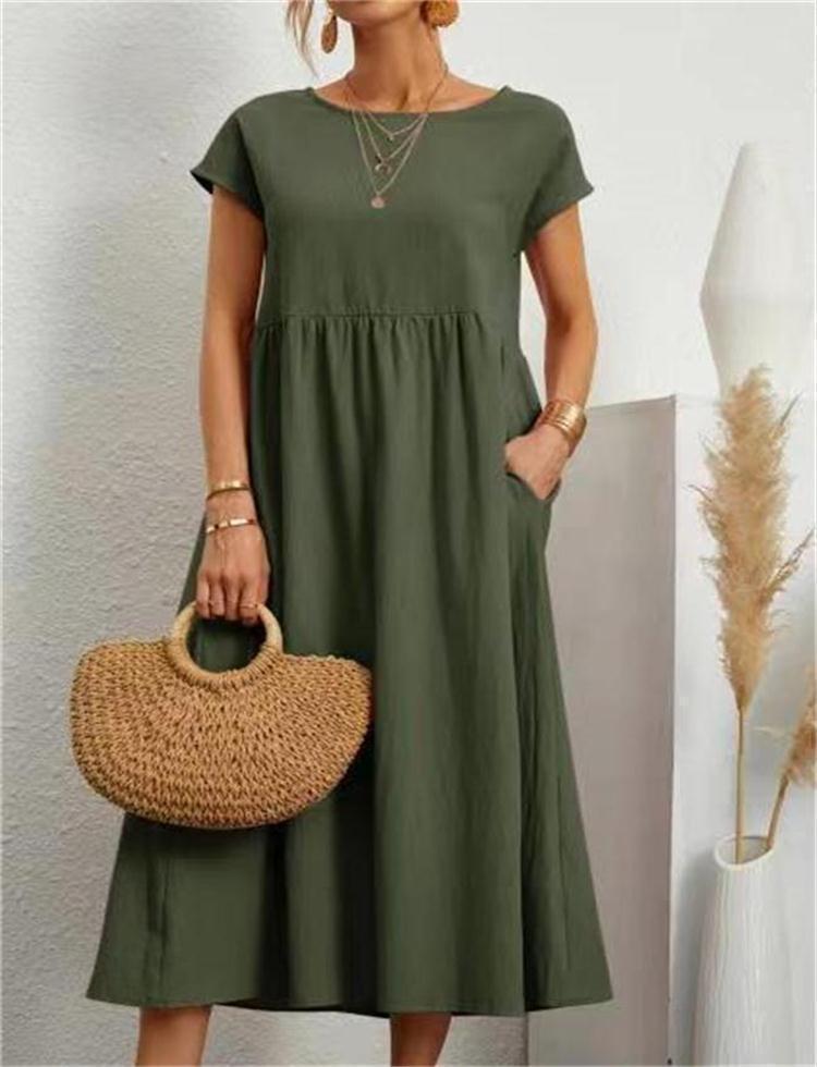 Sylvia | Elegant Afslappet Midi Kjole