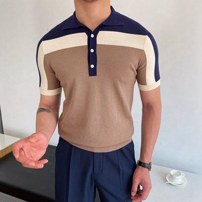 Joe | Herre Farveblok Kortærmet Polo Shirt