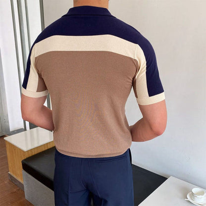 Joe | Herre Farveblok Kortærmet Polo Shirt