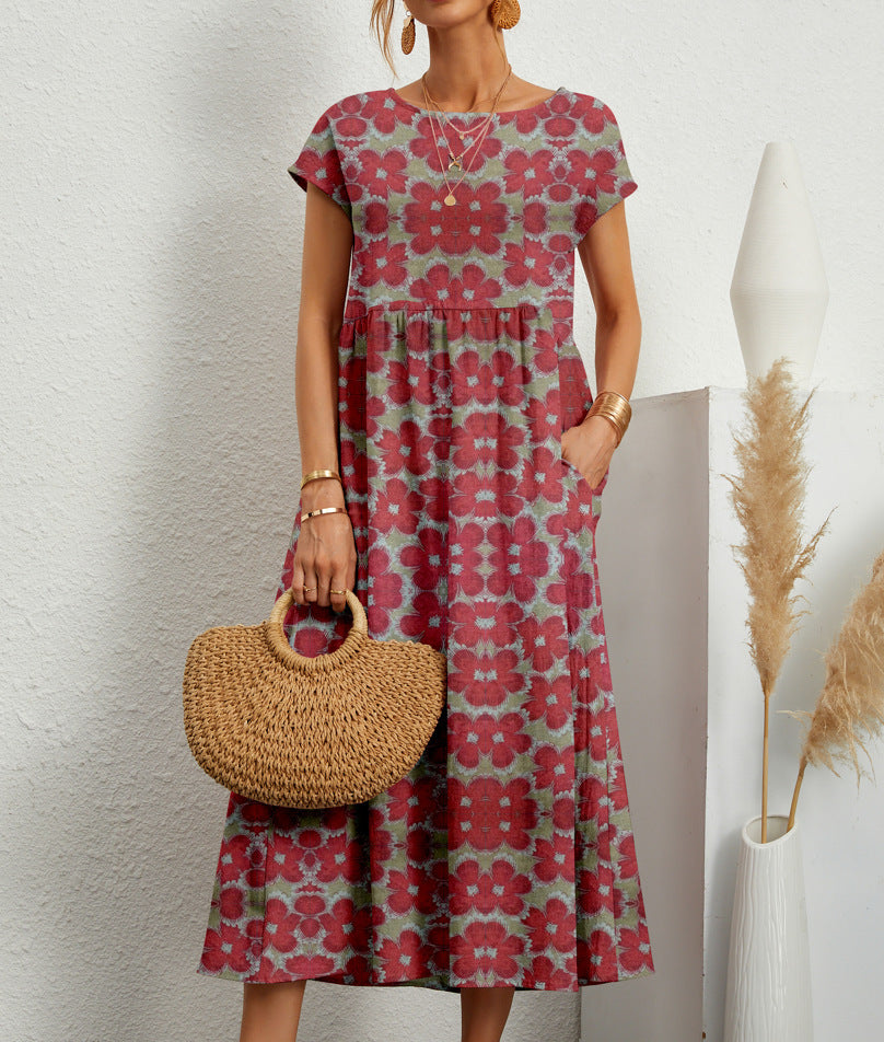 Maureen | Elegant Blomsterkjole til Enhver Anledning