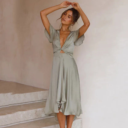 Leila | Elegant Casual Kjole med Tidøst Appeal