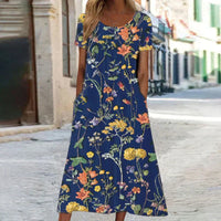 Emily | Elegant Eloise Floral Midi Kjole