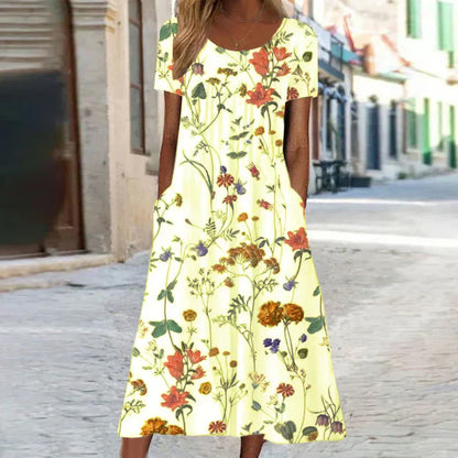 Emily | Elegant Eloise Floral Midi Kjole
