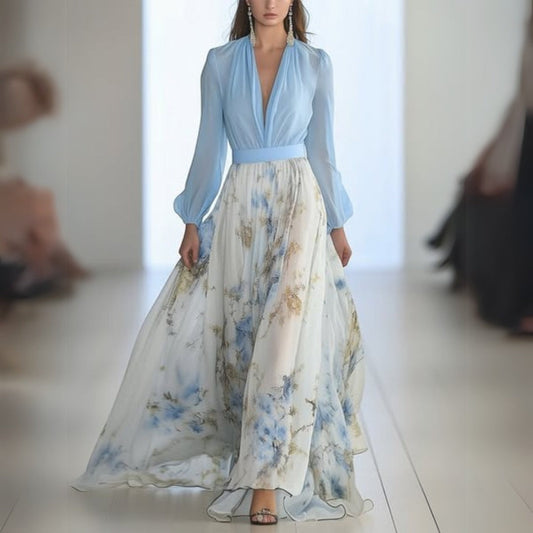 Rita | Elegant Blomster Maxi Kjole