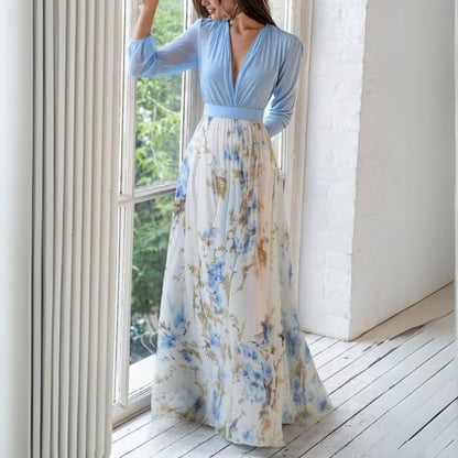 Rita | Elegant Blomster Maxi Kjole