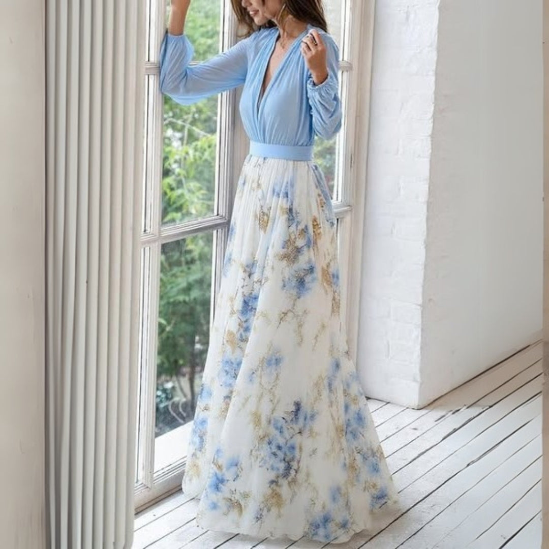 Rita | Elegant Blomster Maxi Kjole