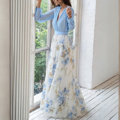 Rita | Elegant Blomster Maxi Kjole