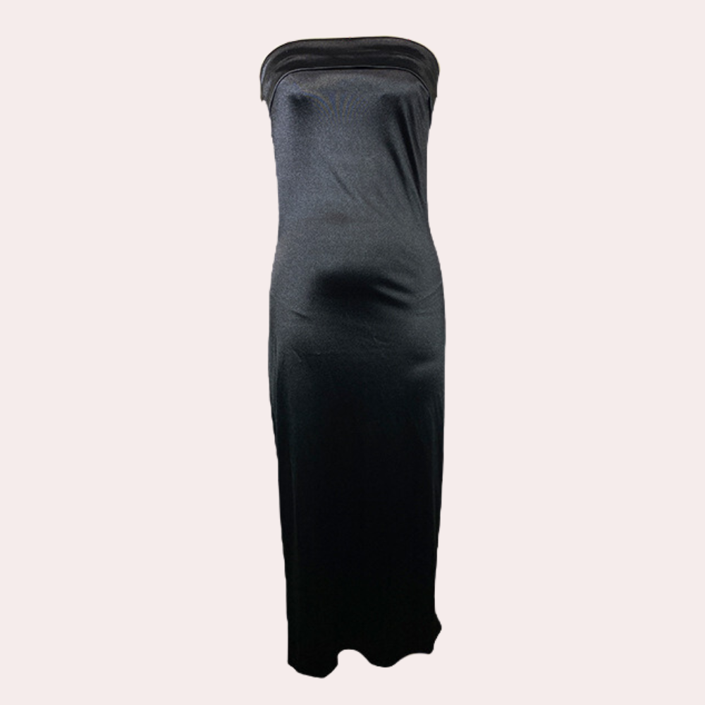 Courtney | Elegant Strapless Lang Kjole