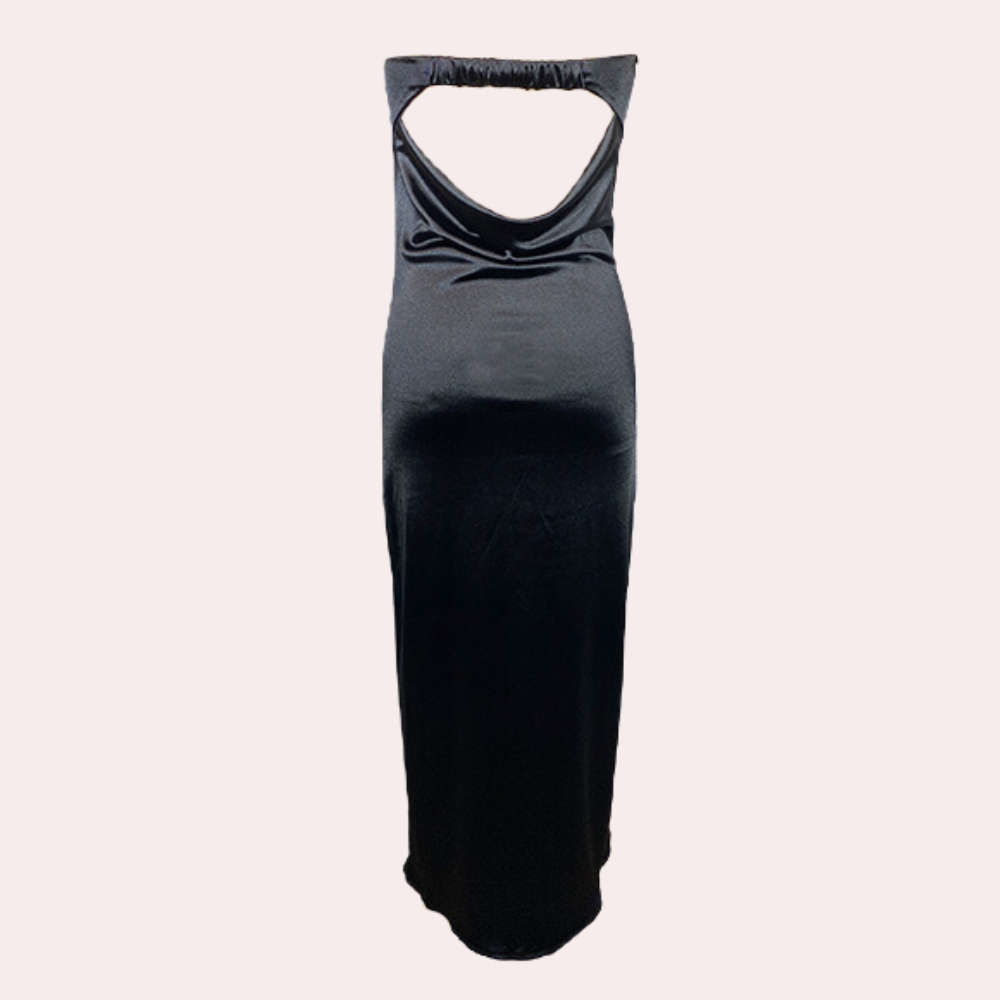 Courtney | Elegant Strapless Lang Kjole