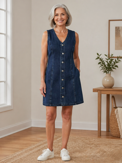 Lila | Mini Kjole i Denim
