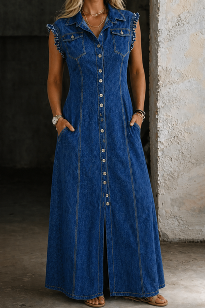 Liora | Denim Kjole Størrelser Plus