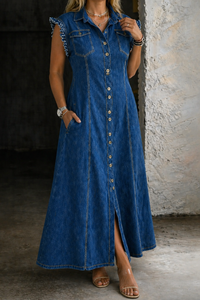 Liora | Denim Kjole Størrelser Plus