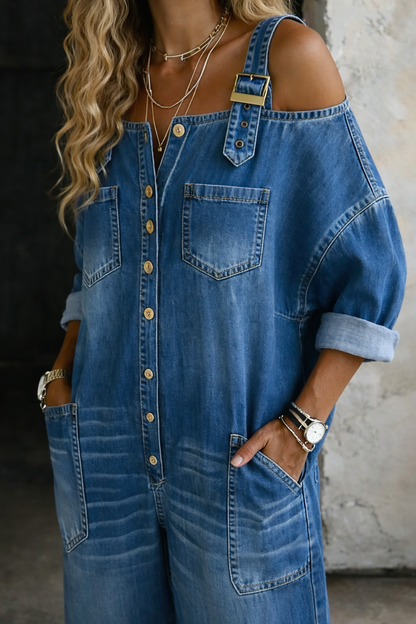 Sophia | Mono i denim uden stropper