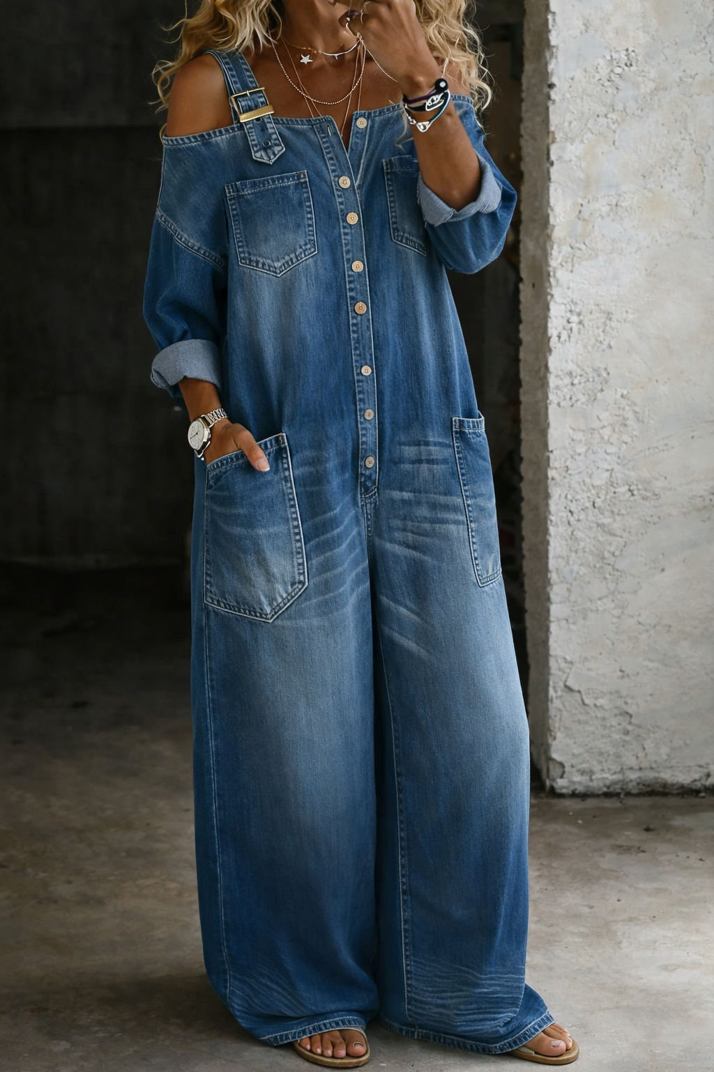 Sophia | Mono i denim uden stropper