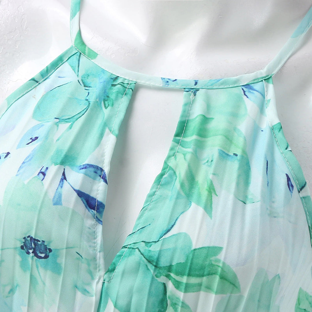 Rosie | Elegant Floral Breeze Maxi Kjole til Sommer