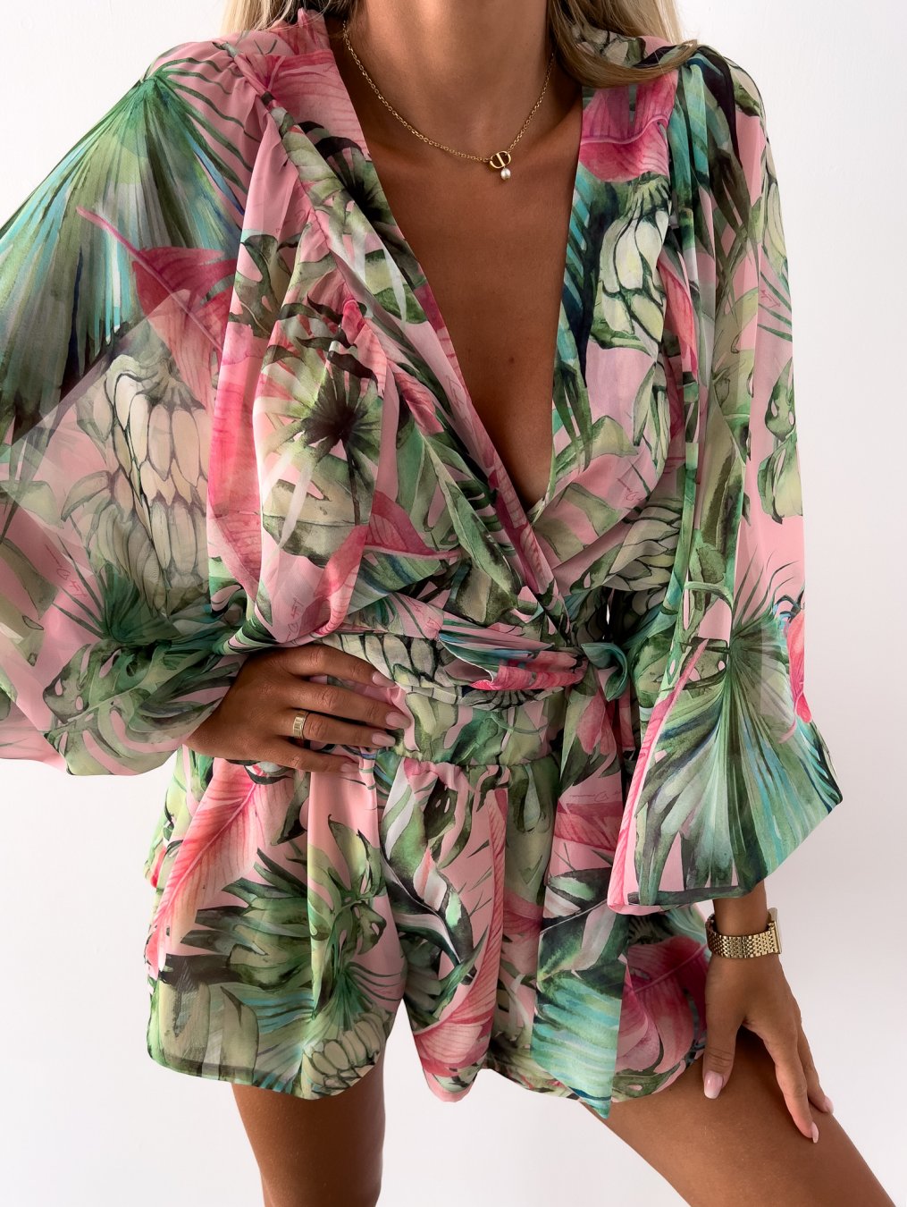 Ivy | Kvinders Stilfulde Flowing To-delt Shorts og Bluse Sommer Sæt