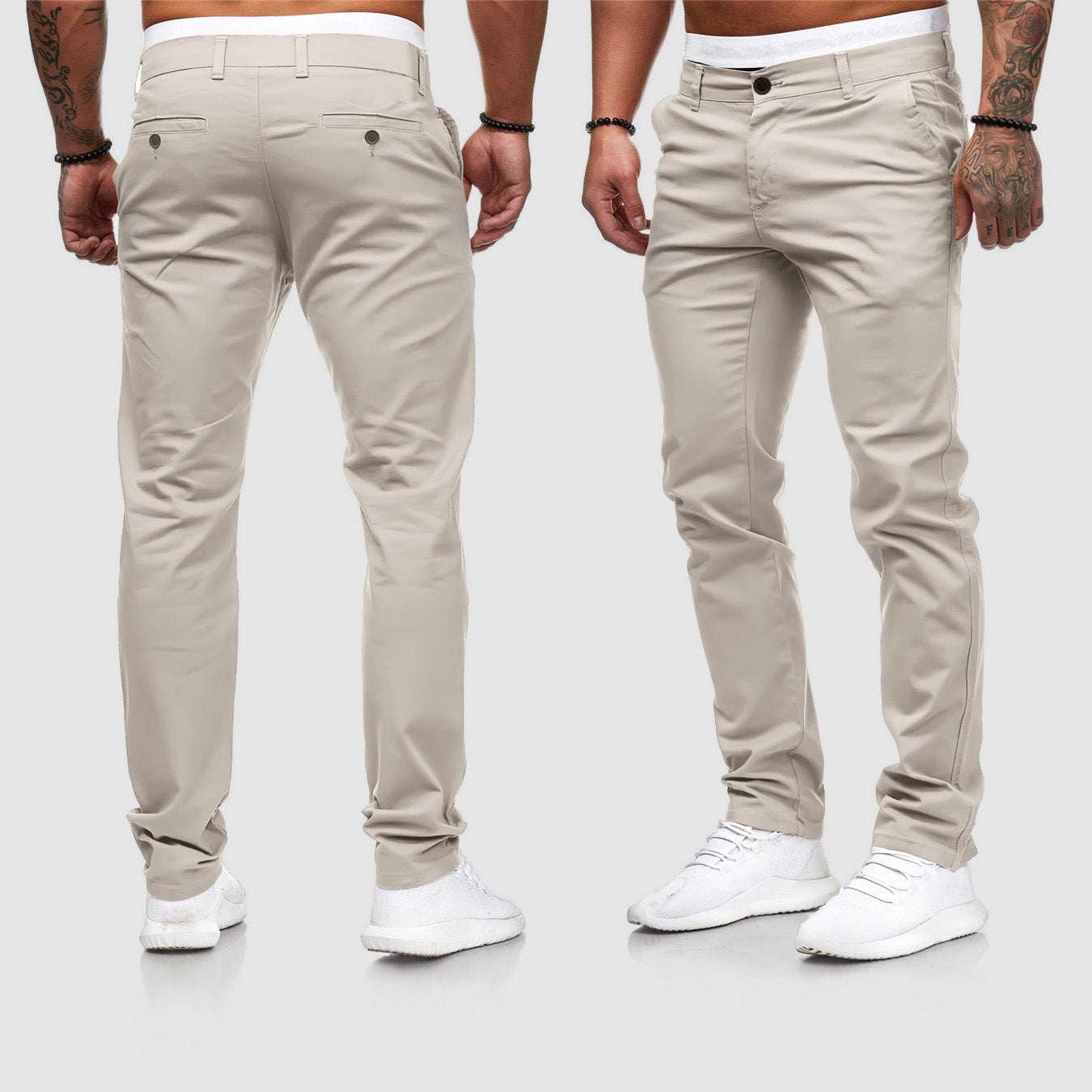Gus | Herre Casual Slim Fit Straight Leg Bukser