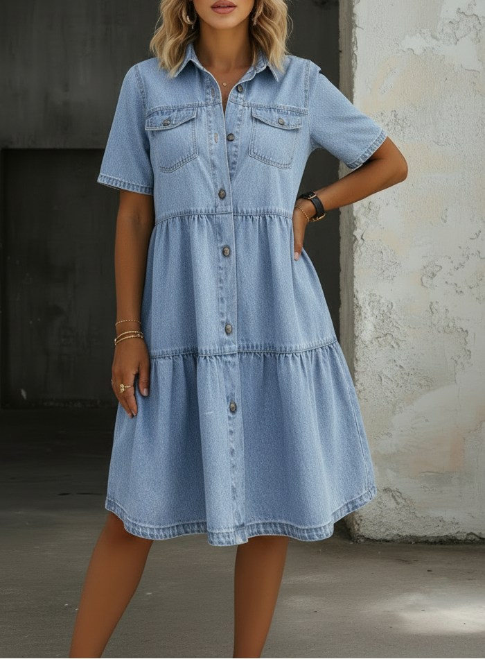 Sophia | Elegant casual denimkjole