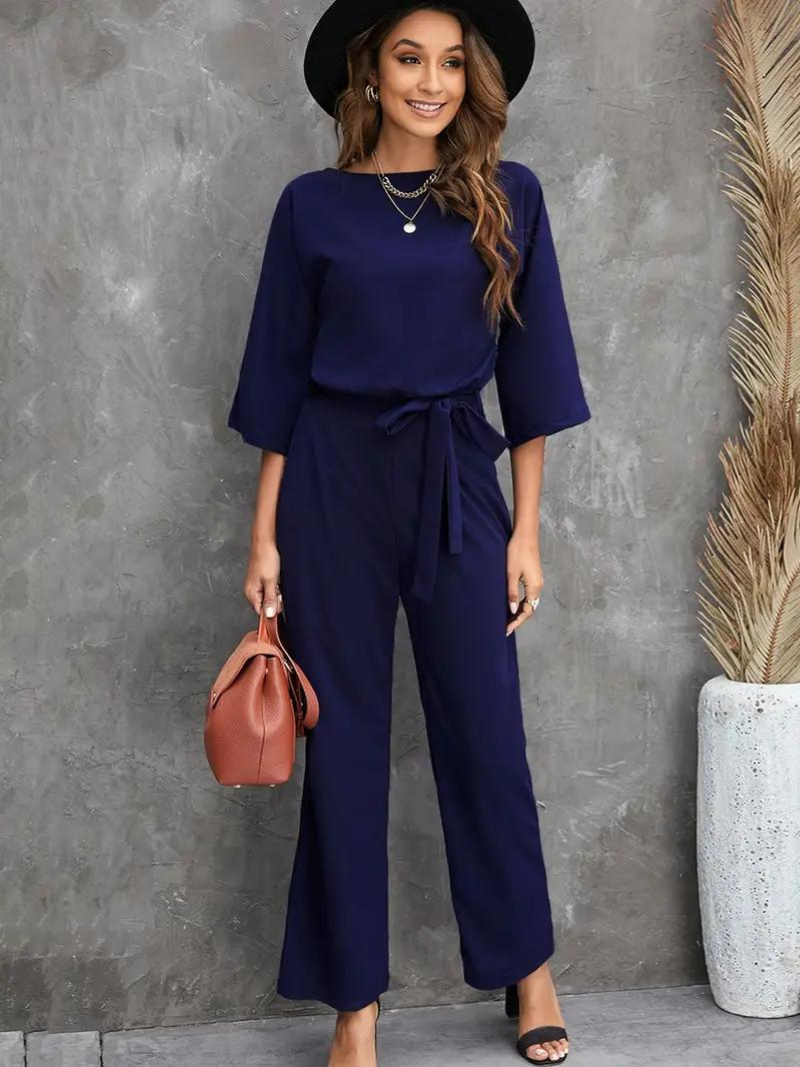 Kathleen | Kvinders Jumpsuit med Bindebånd i Taljen