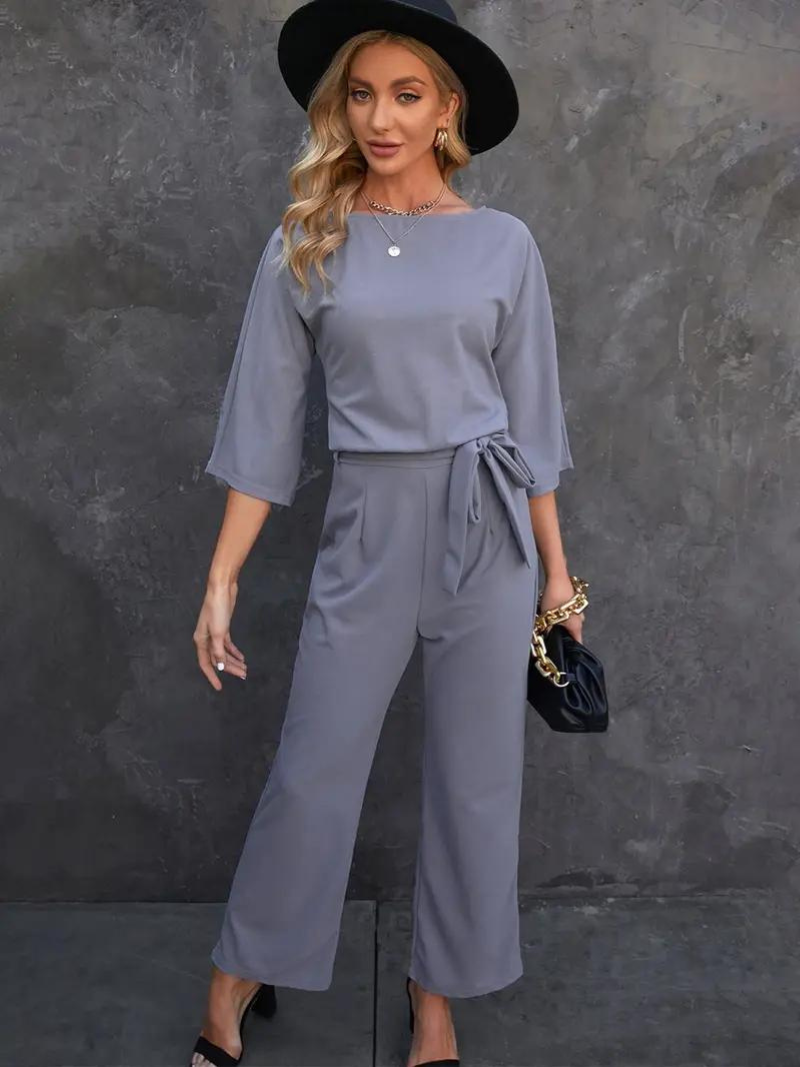 Kathleen | Kvinders Jumpsuit med Bindebånd i Taljen