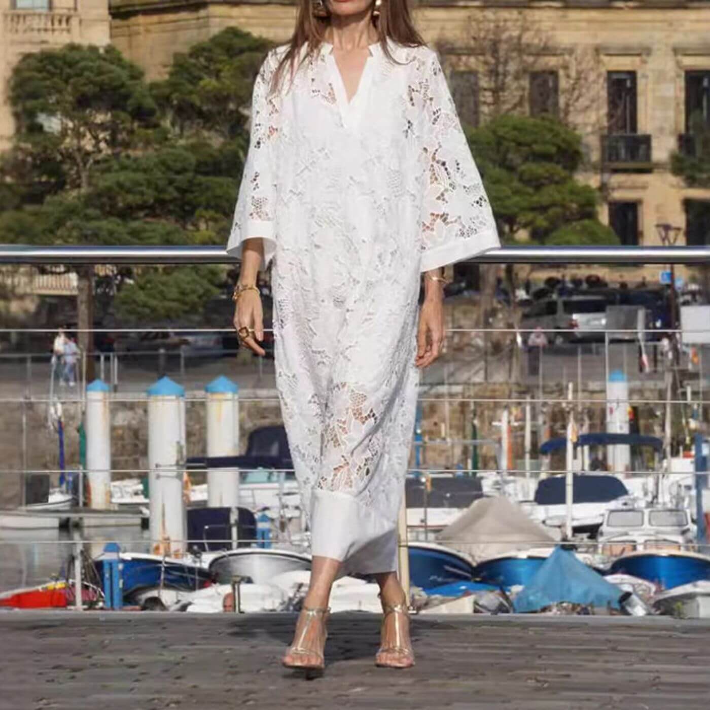Kristen | Elegant og Let Kjole med Løse Ærmer