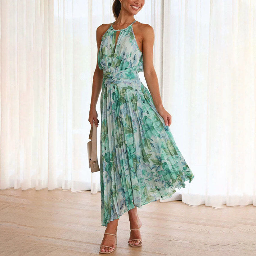 Rosie | Elegant Floral Breeze Maxi Kjole til Sommer