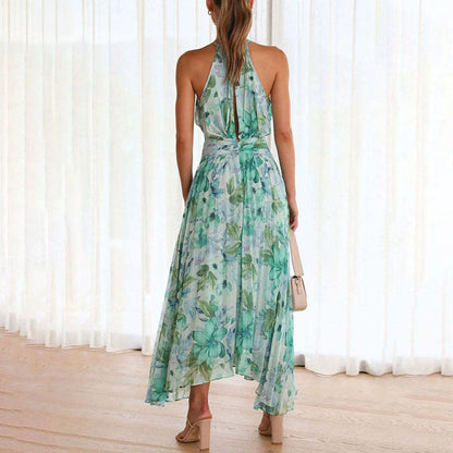 Rosie | Elegant Floral Breeze Maxi Kjole til Sommer