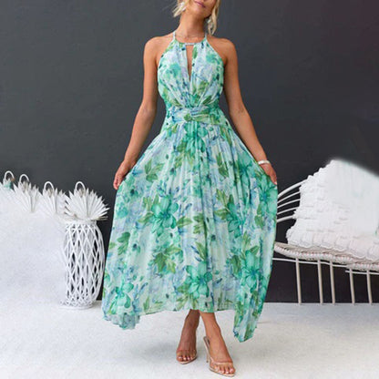 Rosie | Elegant Floral Breeze Maxi Kjole til Sommer