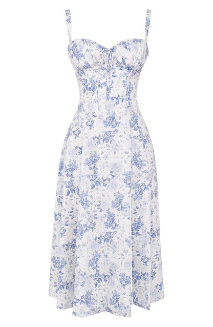 Sally | Forårskjole - Blomsterprint Festkjole