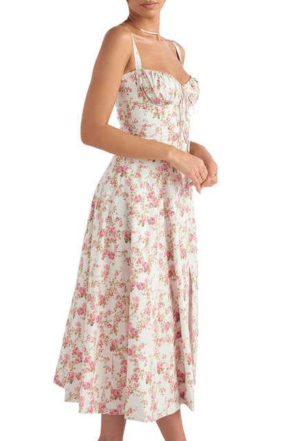 Sally | Forårskjole - Blomsterprint Festkjole