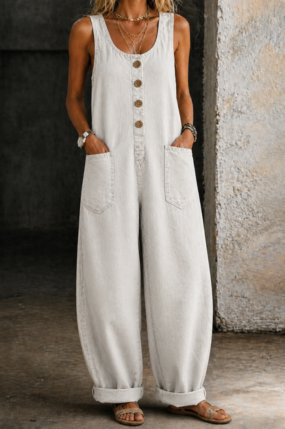 Willy | Salopette i Vasket Vintage Denim