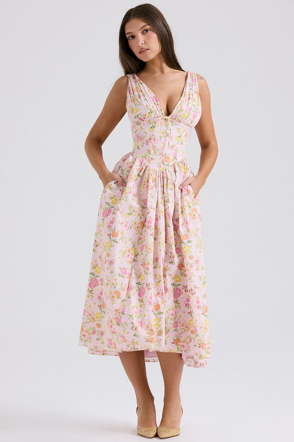 Sophia | Elegant Blomsterkjole til Sommer