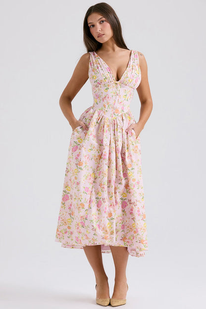 Sophia | Elegant Blomsterkjole til Sommer